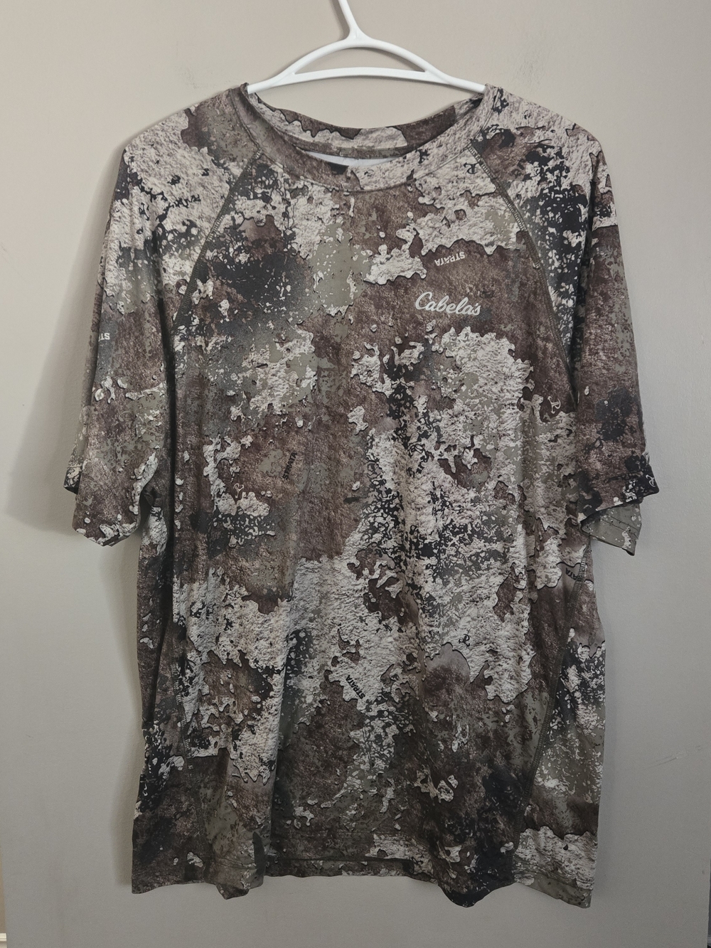 Cabela's Men's Short Sleeve Performance Camo Shirt - Brown/Olive Xl Hunting